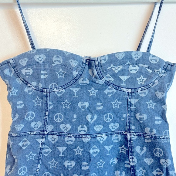 Jaded London denim bodycon spaghetti strap mini dress - Picture 3 of 4